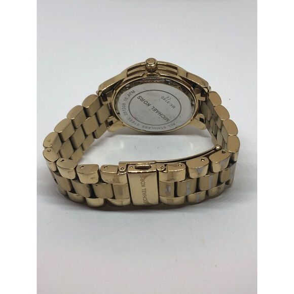 Michael Kors MK5160 Women's Stainless Steel Analog Champagne Dial Watch LB214 - Picture 8 of 11